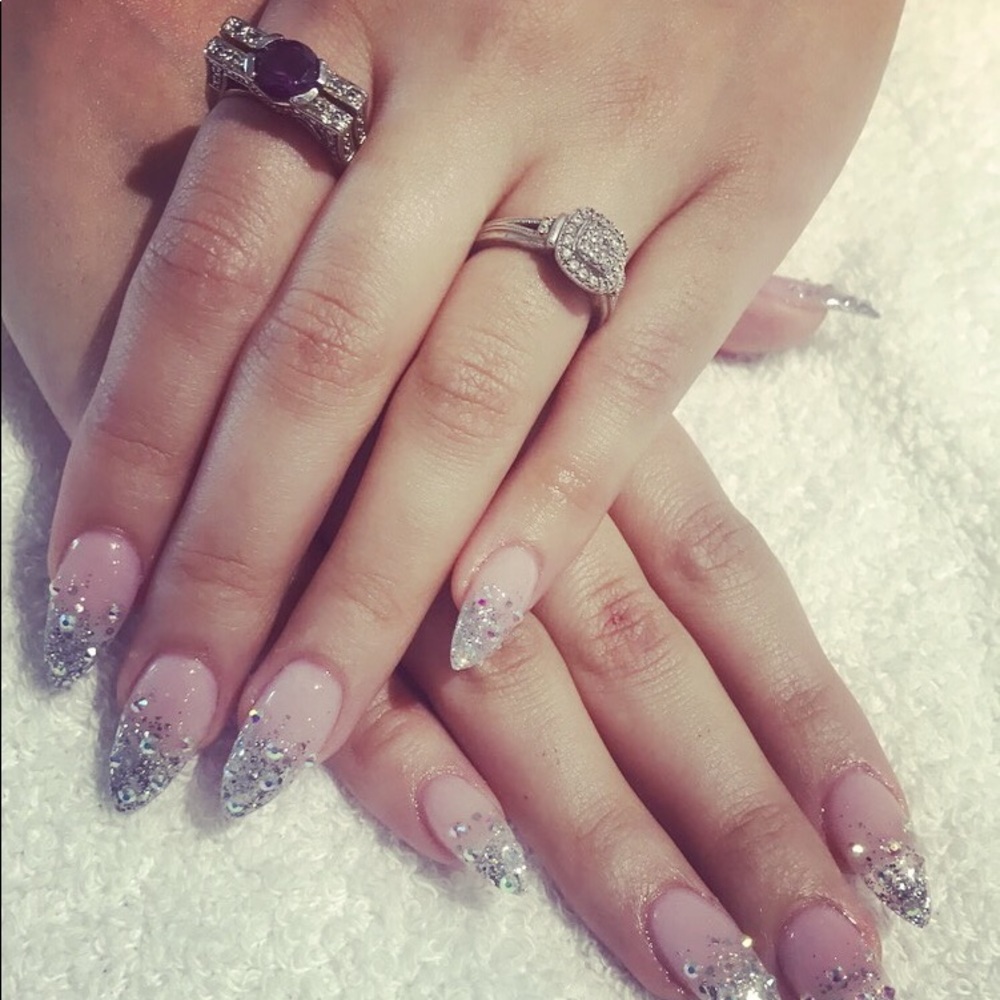 Amethyst crystal sliver ring